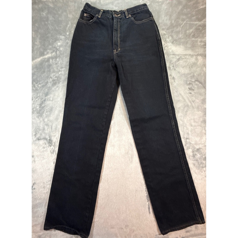 Vintage Calvin Klein High Waisted Straight Leg Jeans Dark Wash USA 10, 28 waist